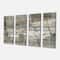Designart - Grey Silver Geometric Composition - Modern Canvas Art